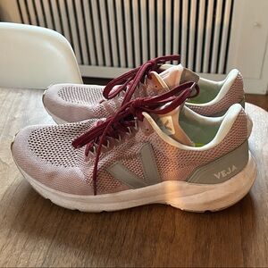 Veja Women's Blush and Burgundy Sneakers